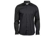 Tee Jays Mens Luxury Stretch Long-Sleeved Shirt (Black) - UTPC4792