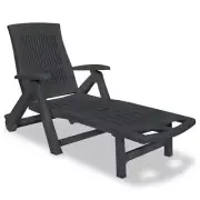 Vidaxl Sun Lounger With Footrest Plastic plastic Loungers