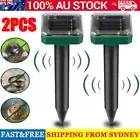 2X Ultrasonic Solar Snake Repeller Multi Pulse Pest Controls Rodent Repellent