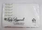 Vintage Lady Pepperell Flat Sheet White Percale Cotton Double 80" x 108"