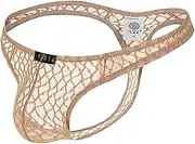 [YZMJYMHS] Women's Exotic Bustiers & Corsets Men Low Waist Transparent Lace Gay Men Underwear Jockstrap Gay Thong Man Thongs-Caqui_L
