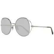 Swarovski SK 0230 Women Silver Sunglasses Metal Solid Round UVC Gradient Eyewear