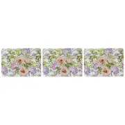 3x 4pc LVD MDF/Cork Spring Floral Placemat Kitchen Dining Table Mat 30x21.5cm