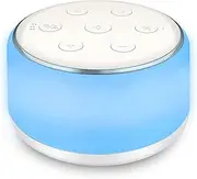 Eacam Desktop White Noise Machine Sleep Sound Machine for Baby Sleep Soother 7 Colors Night Lights 34 Soothing Sounds 30min/60min/90min Timer Built-in Battery
