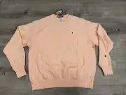 Champion Reverse Weave Crewneck Sweatshirt Mens Size L Pink Salmon