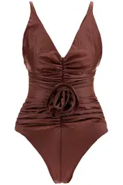 [MAGDA BUTRYM] MAGDA BUTRYM ruffled one-piece swimsuit with 36 Brown