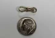 14K 14Kt Yellow Solid Gold 17.5MM (11/16") Pocket Watch Swivel