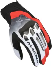 Macna Mana Motorcycle Gloves, black-white-red, Size S for Men Black White Red