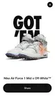 Size 9.5 - Nike Air Force 1 mid x Off-White White - DO6290-100