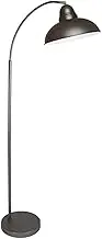 Lexi Lighting Manor Metal Floor Lamp, Antique Chrome Steel Base and Stand, Adjustable Shade Angle, 140cm Height, E27 Lamp Holder, Reading Stand Light for Sofa Side, Corner Interior Décor