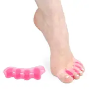 Catzon 2 Pcs Toe Separators for Adults Correcting Bunions & Plantar Fasciitis-Pink