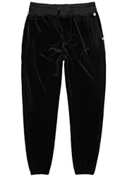 True Religion Logo-embroidered Velour Sweatpants - Black - M M