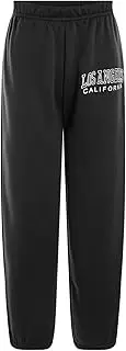 [FEESHOW] Unisex Kids Fleece Sports Pants Elastic Waist Training Pants Sweatpants Leisure Pants Fitness
