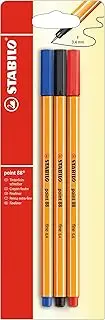 STABILO point 88 Fineliner - Red/Blue/Black