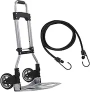 Trailer Hand Truck Dolly Cart Folding Hand Truck Dolly 70kg Bearing with 2 Wheels for Transportation Hand Truck Dolly Portable Car End Pipes