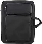 A3 Artist Portfolio Carry Shoulder Bag Case Waterproof Drawing Board Backpack Tote Bag Large Art Storage Bags for Artworkds Folding Easel Palette Sketch Paper Brushes Pencils - Assorted Colors (Black)