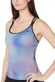 [Nike] Color Fade Strappy Crossback Tankini Top - Color Fade Rainbow Multi