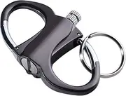 Keychain Lighter, Keychain Match Lighter Lighter Hidden in Key Chain Metal Lighter Holder Key Chain(Black)