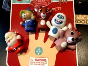 Rashti Rudolph The Red-Nosed Reindeer 5 Piece Finger Puppets Set New 3” Tall
