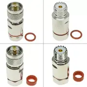 UHF Male PL259 Female SO239 Connector 1/2" Corrugated Andrew Heliax Superflex