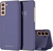 S21 Plus Reflector Case Protective Flip Cover W/Scratch Resistant Mirror