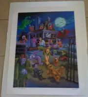 Hanna Barbera Scooby Doo House Swarming Fine Art Giclee Print on paper Clampett!