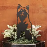 Alaskan Malamute Black Metal Dog Silhouette