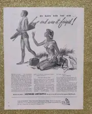 Print Ad Listerine Antiseptic Beautiful Vintage 1949 Advertisement Magazine Sign