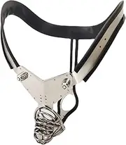 HCUDFN BDSM Stainless Steel Chastity Belt Metal Underwear Hollow Chastity Device Penis Cage Sex Toys for Men Couples(Waist 96~102cm)