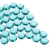 Glass Beads,49pcs Flat Glass Gemstone Navy Blue 0.23lbs Pebbles