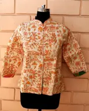 Indian Beautiful Ladies Blazer Handmade Coat All Season Pate Wear Patchwork Coat