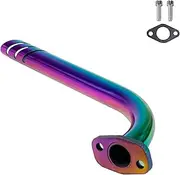 JMCHstore Header Exhaust Pipe Kit for Monster Mega Moto MMB80 MMB105, Coleman RB100 105cc, Motovox MBX10 Baja DB30 97cc Orxyearth Dirt Kids Mini Bike Lifan 79cc/105cc Engine MMK80 Go Kart (Colorful)