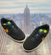 Nike Air Force 1 Black/Desert Ochre-Blue Force TD Toddler Size 10c 596730 053