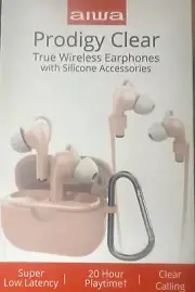 Aiwa Prodigy Clear True Wireless Headphones With Silicone Accessories - Sealed