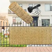 Natural Bamboo Fencing, Fencing Rolls, Decorative Fences, Outdoor Privacy Screening for Outdoor,Gallery,Restaurant,Hotel,Patio. Decorative/Breathable for Privacy(1.7 * 4m(5.6 * 13.1ft))