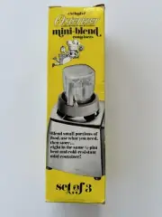 Vintage Osterizer Blender Mini-Blend Containers Blend & Store w/ Box
