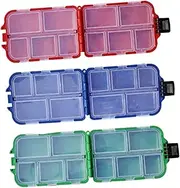 ifundom 3pcs Fishing Bait Hook Case Durable Storage Box for Fishing Accessories Portable Organizer for Anglers Selection Impact Resistant Design Color