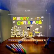 LED Note Board with Colors, Acrylic Dry Erase Board with 7 Pens for Home Office