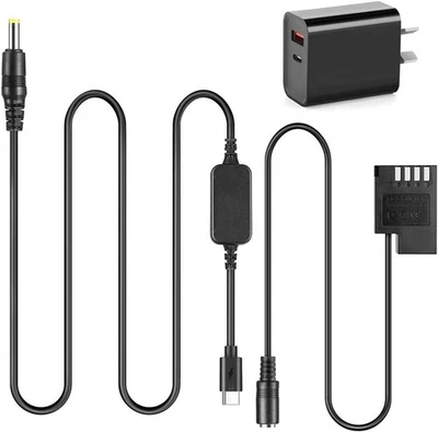 DMW-DCC12 USB-C Adapter Power Cable BLF19E BLF19PP Dummy Battery Coupler PD