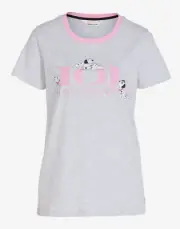 NEW PETER ALEXANDER WOMENS DISNEY 101 DALMATIANS TEE TOP SMALL S $59.95 GREY