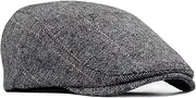 [BESBOMIG] Flat Cap Barret Flat Cap Peaked Cap for Men Women Gatsby Newsboy Cap Beret Caps Golfer Hat Spring Autumn Winter 55-59 cm