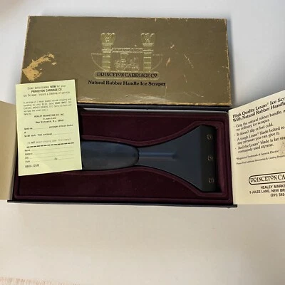 New! Princeton Carraige Company Natural Rubber Handle Ice Scraper In Box