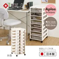 在飛比找PChome24h購物優惠-日本JEJ APLOS B4系列 文件小物收納櫃深型8抽附輪