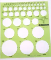 STAEDTLER Combo Circle Templates, #977 110, 5 Pieces, 45 Circles, NEW, USA