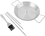 COOPHYA 1 Set Vertical Screw Barbecue Rack Skewer Holder Stainless Vertical Skewer BBQ Accessories Barbeque Tools and Accessories Stainless Grill Skewer Grill Tools Stainless Steel Silver