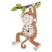 Fantasy Fields Sunny Safari Monkey Kids Wall Clock, Brown