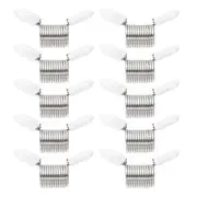 Bead Clamp, 10 Pcs 31mm Bead Wire End Bead Clamps with Handle, White