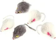 BESPORTBLE 5Pcs Interactive Plush Mice for Cats Adorable Playthings Engaging Cat Plush Mouse Stimulates Natural Instincts Prevents Furniture Scratching Random Color