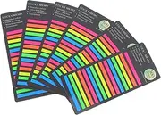 Angoily Pet Material 1800pcs Sticky Page Tabs Long Index Sticker Easy to Use Highlighter Tabs for Notebooks Journals Textbooks