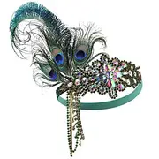 Retro Vintage Roaring 20s 1920s Flapper Headband The Great Gatsby Wedding Guest Feather Women's New Year Valentine's Day Masquerade Performance Party / Evening
